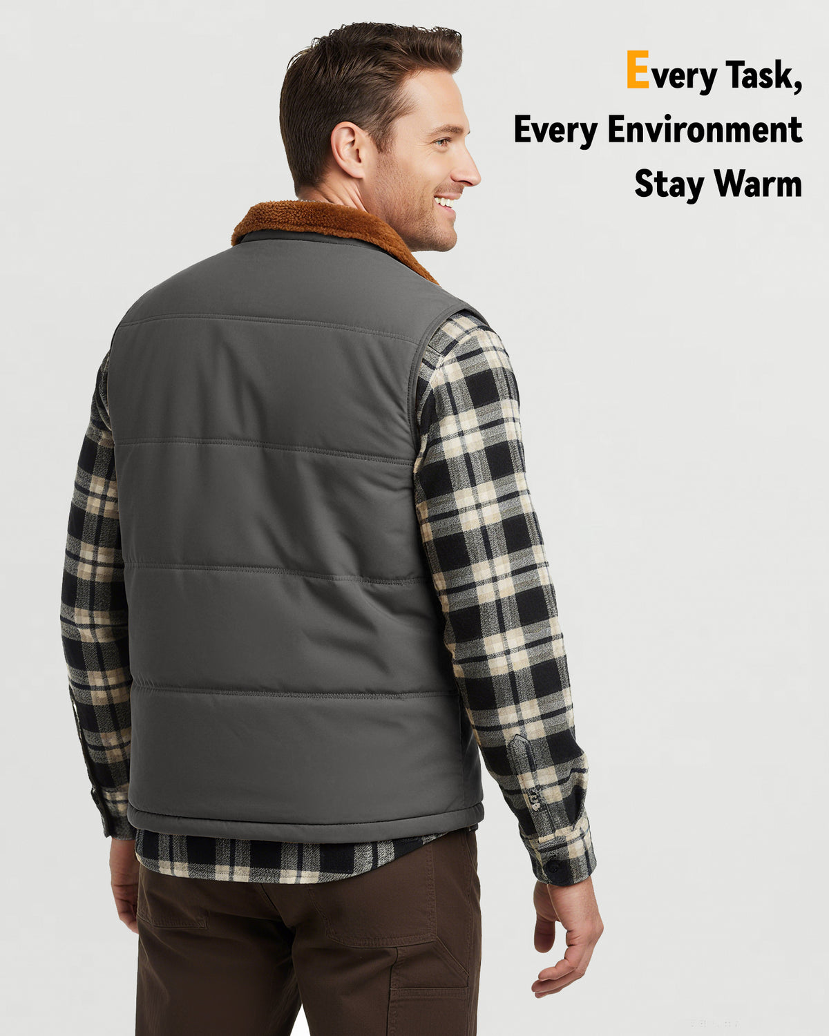Men's Graphene Heated Utility Vest (Fleece-Lined),M882535