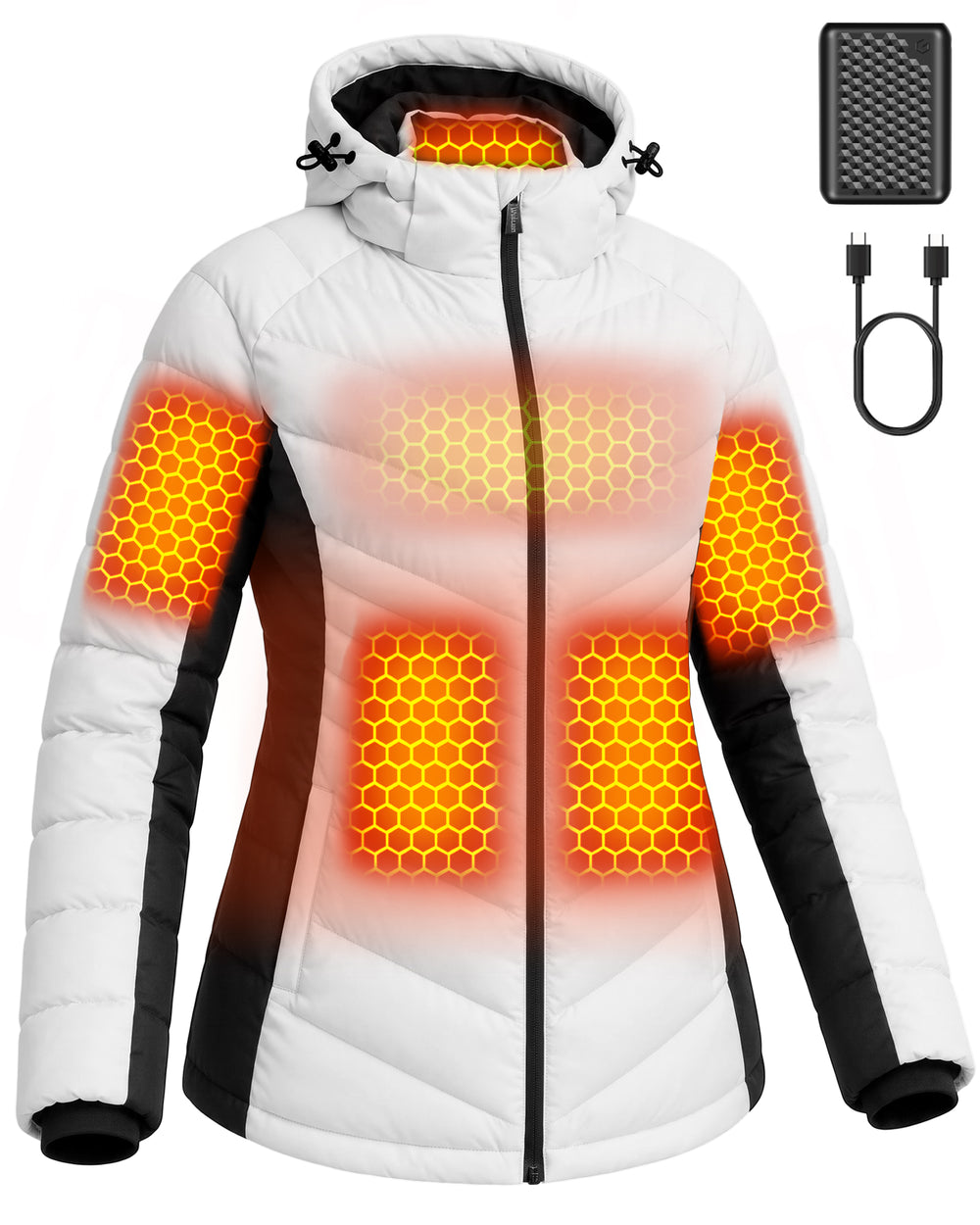 Women's Slimming Puffer 6-Zone Graphene Heated Jacket