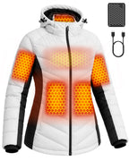 Women's Slimming Puffer 6-Zone Graphene Heated Jacket