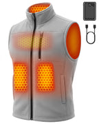 Men's Lightweight Zip-Up 4-Zone Graphene Heated Vest