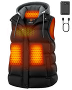Women's Waterproof Hooded 4-Zone Graphene Heated Vest