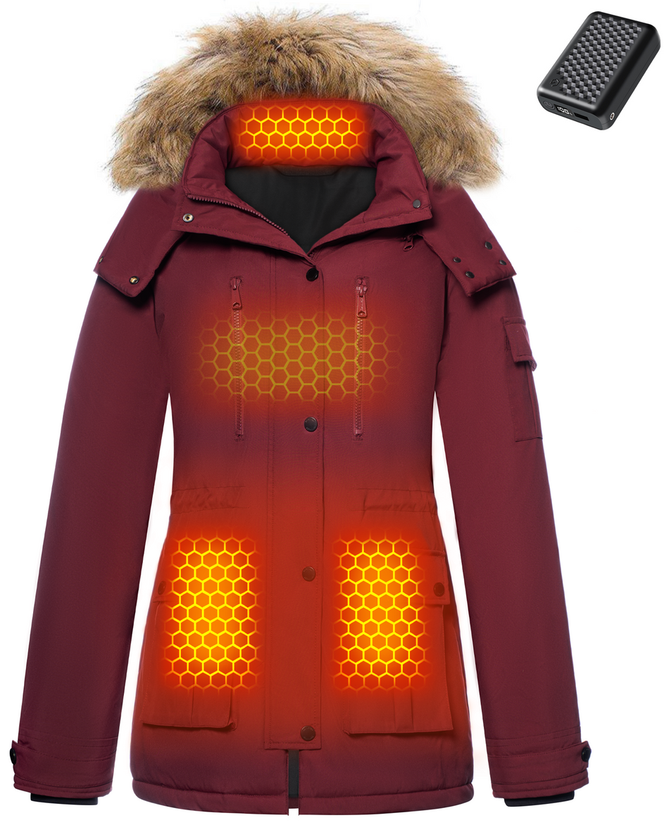 Women's Parka 4-Zone Graphene Heated Coat