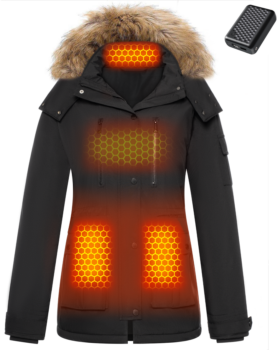 Women's Parka 4-Zone Graphene Heated Coat