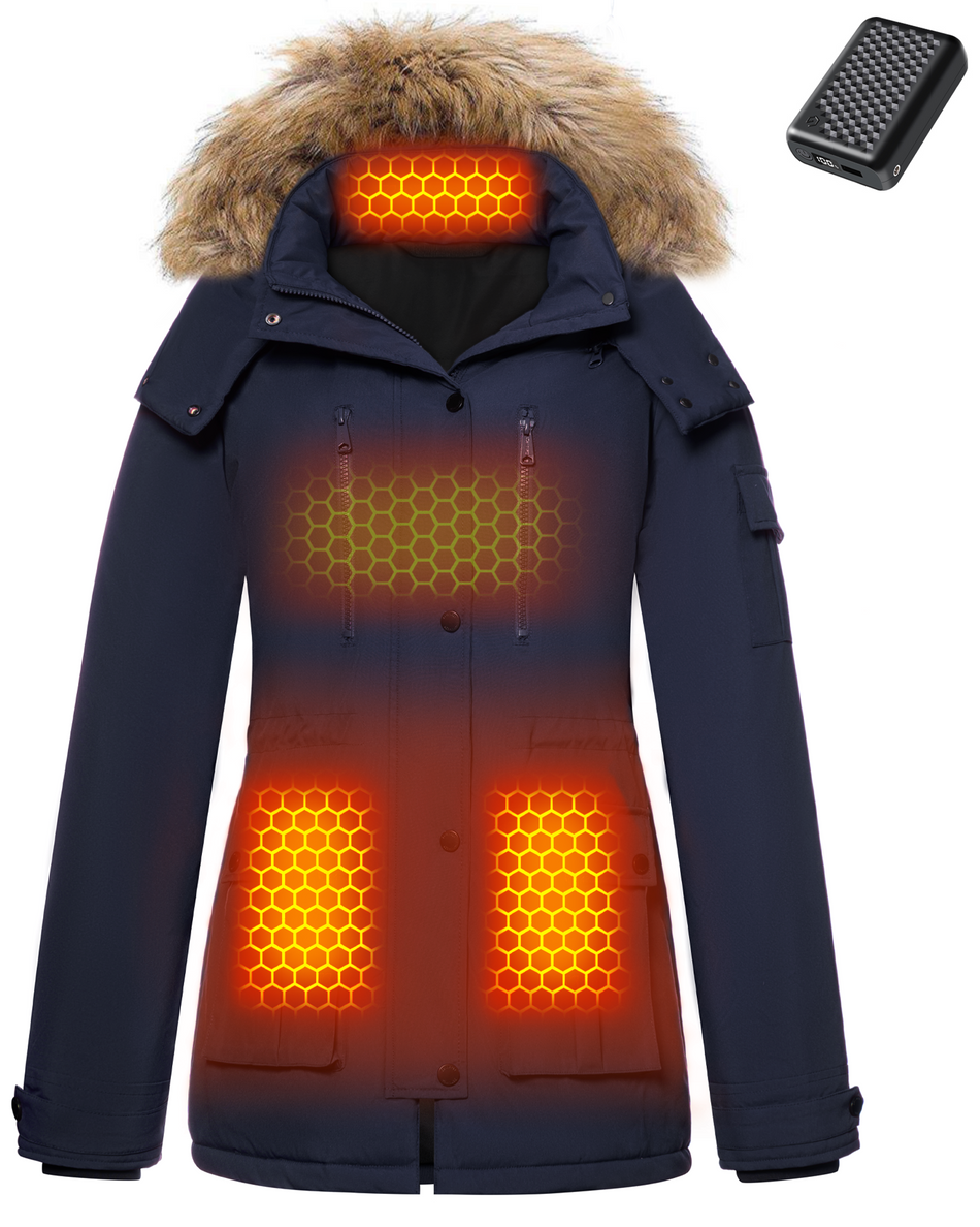 Women's Parka 4-Zone Graphene Heated Coat