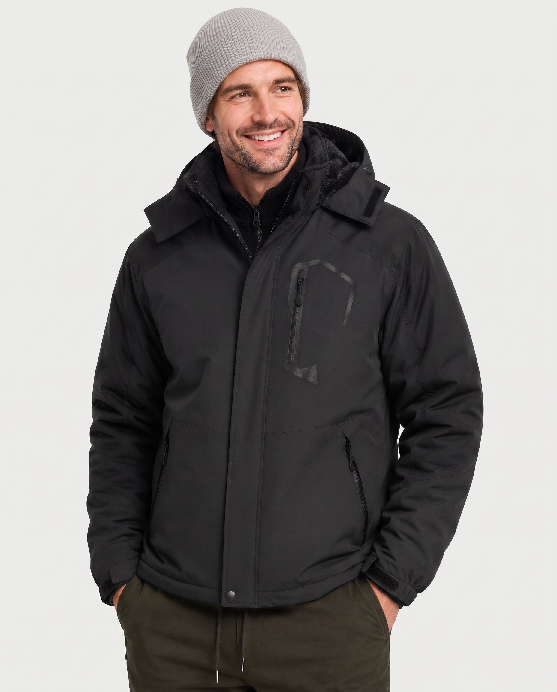 Men's Heated Puffer Jacket | Graphene Battery Electric Winter Coat