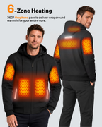 Men's Heavy Duty Oxford 6-Zone Graphene Heated Jacket