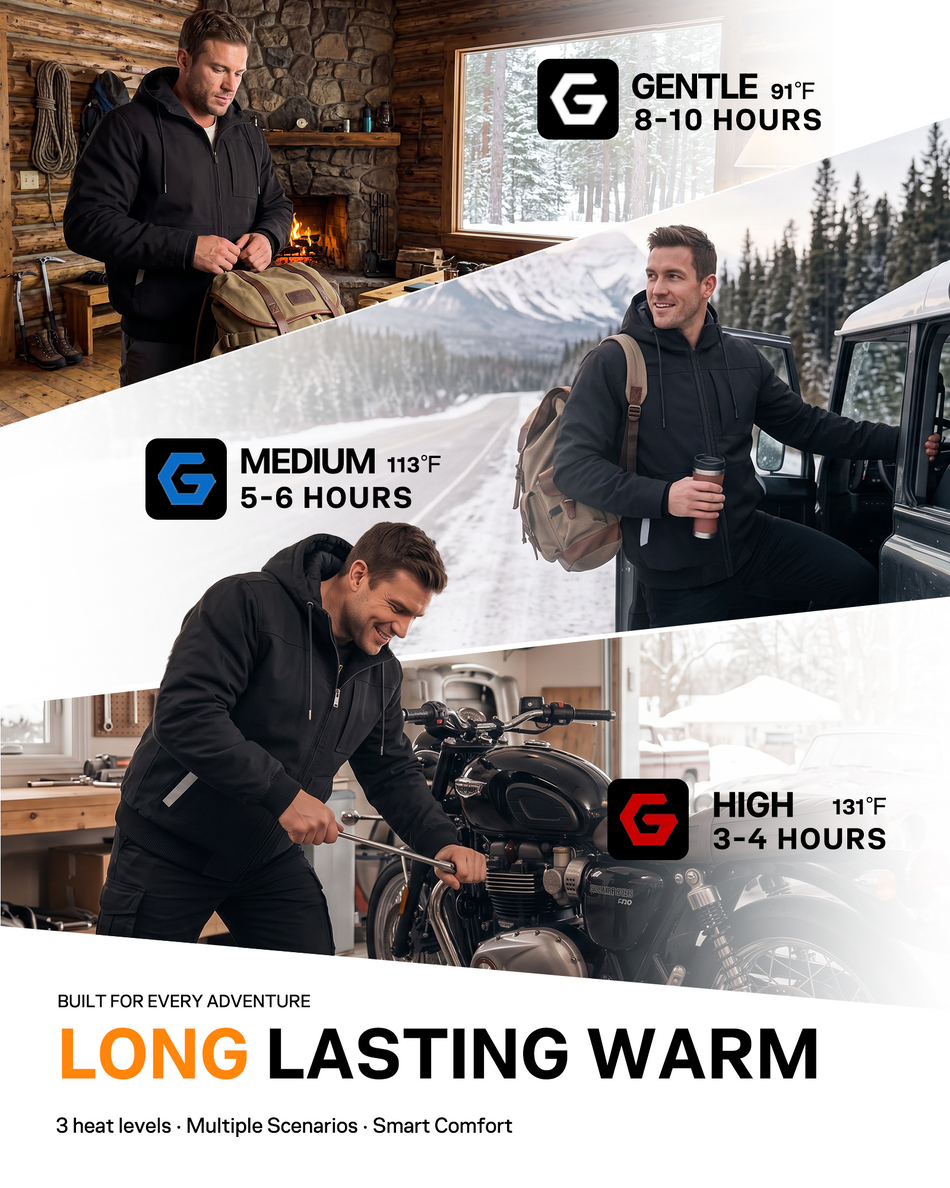 Men's Heavy Duty Oxford 6-Zone Graphene Heated Jacket