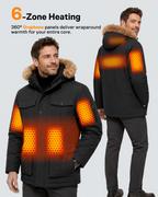 Men's Cargo Parka 6-Zone Graphene Heated Jacket