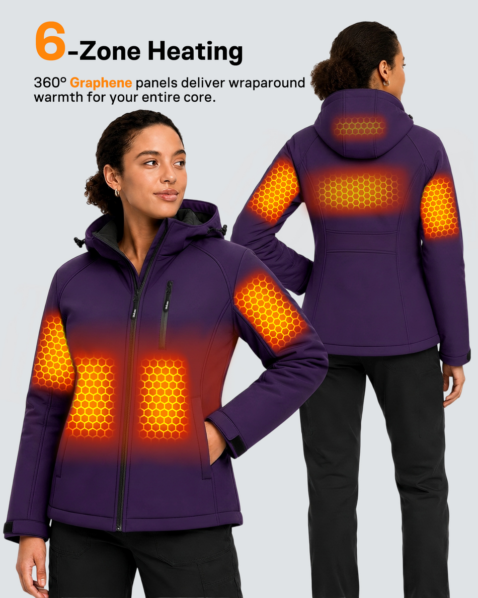 Women's Softshell 6-Zone Graphene Heated Jacket