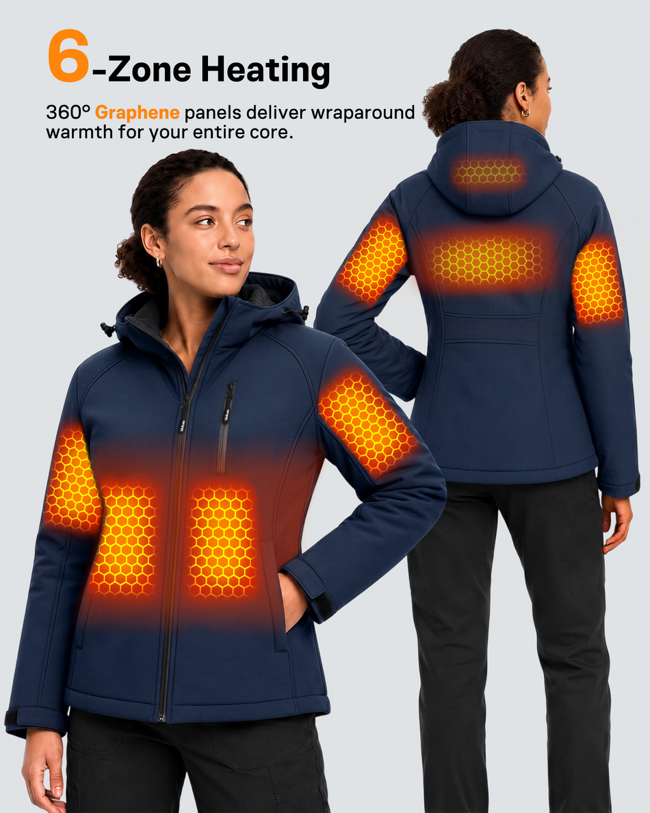 Women's Softshell 6-Zone Graphene Heated Jacket