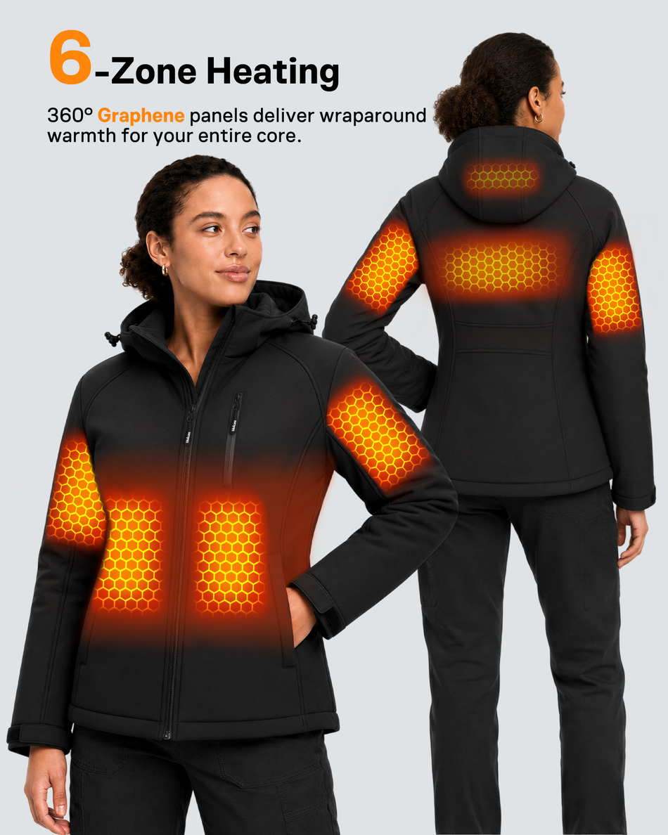 Women's Softshell 6-Zone Graphene Heated Jacket