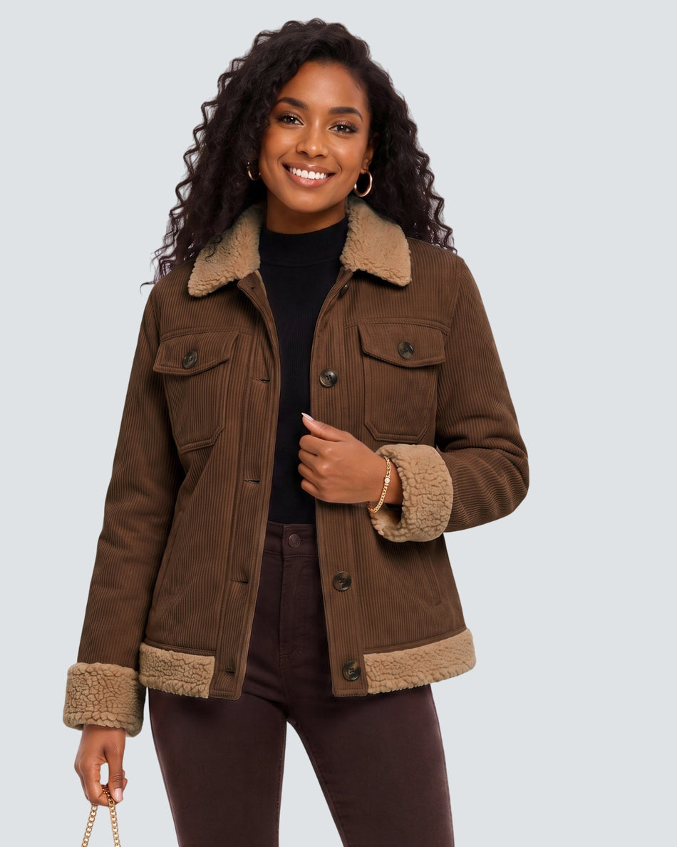 Women's Corduroy Sherpa 6-Zone Graphene Heated Jacket