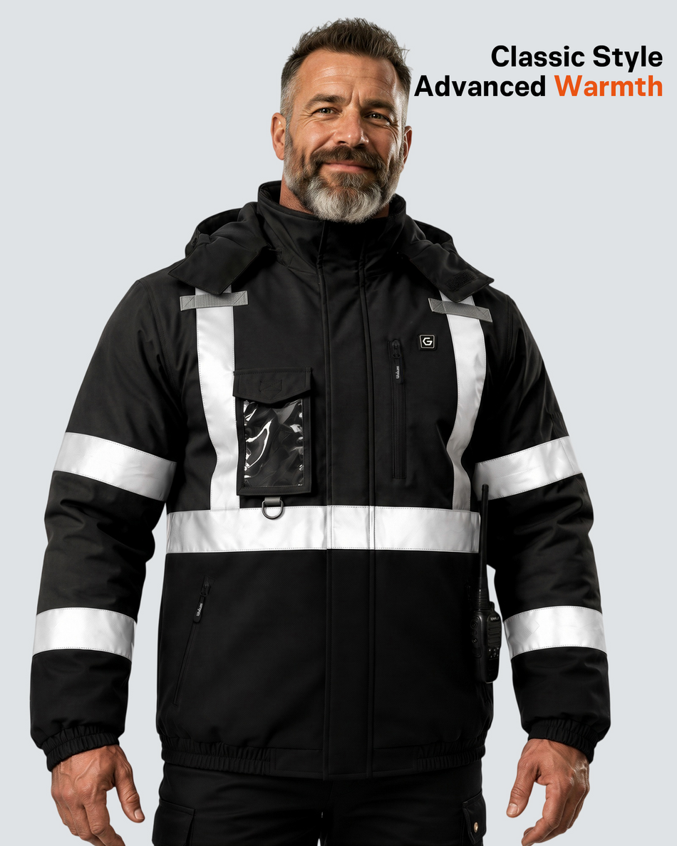 Men's Waterproof Hi-Vis 6-Zone Graphene Heated Jacket