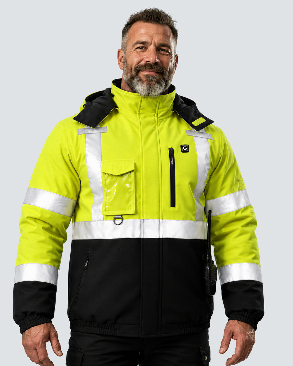 Men's Waterproof Hi-Vis 6-Zone Graphene Heated Jacket