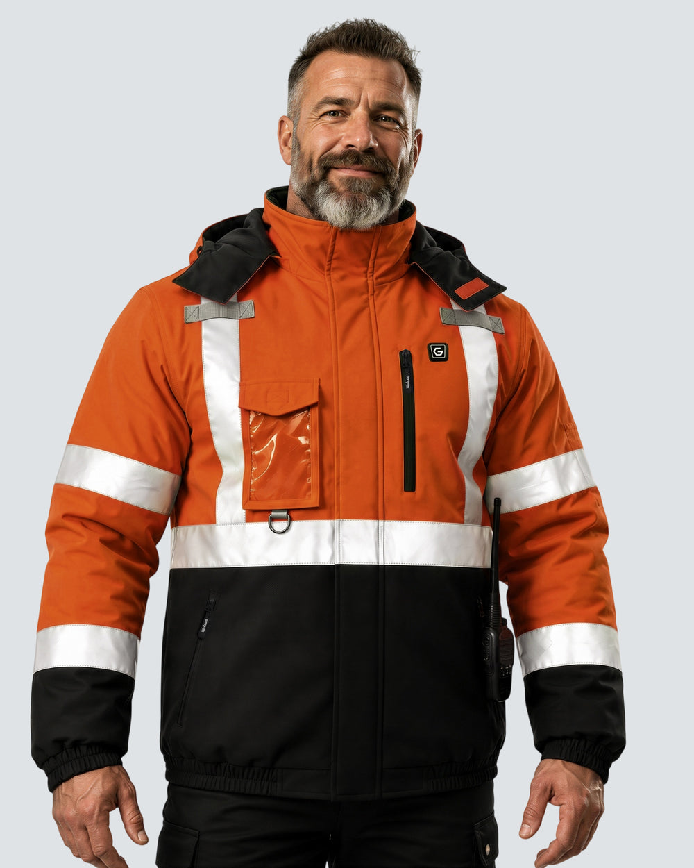 Men's Waterproof Hi-Vis 6-Zone Graphene Heated Jacket