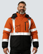 Men's Waterproof Hi-Vis 6-Zone Graphene Heated Jacket