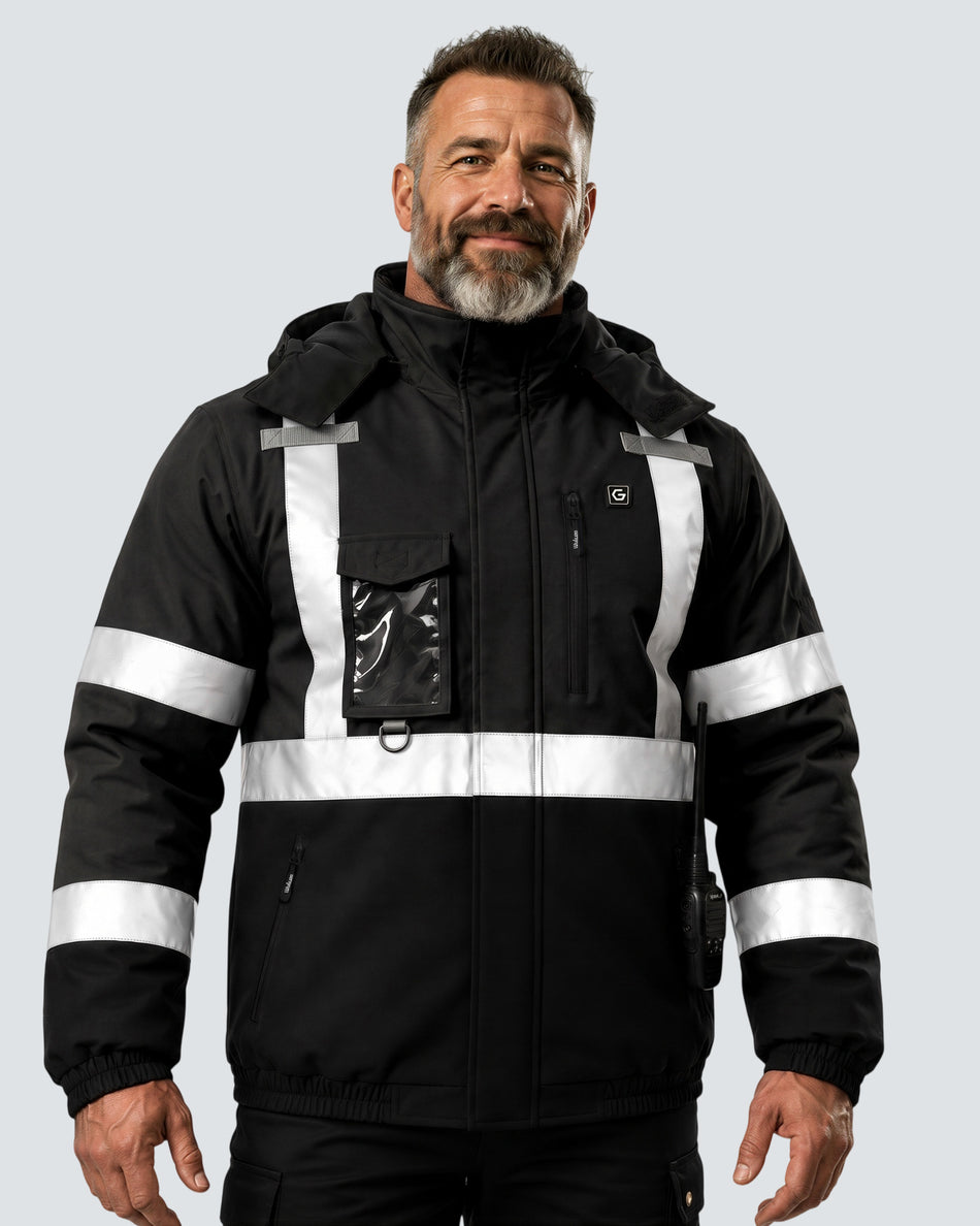 Men's Waterproof Hi-Vis 6-Zone Graphene Heated Jacket