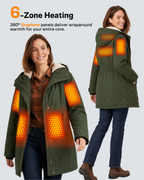 Women's Sherpa-Lined 6-Zone Graphene Heated Jacket