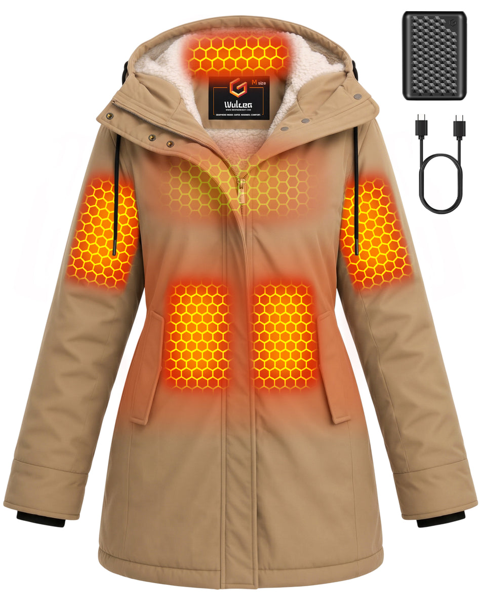 Women's Sherpa-Lined 6-Zone Graphene Heated Jacket