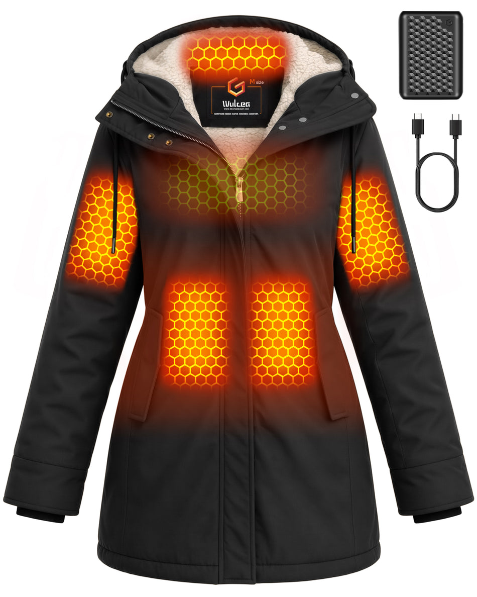 Women's Sherpa-Lined 6-Zone Graphene Heated Jacket
