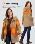 Women's Sherpa-Lined 6-Zone Graphene Heated Jacket
