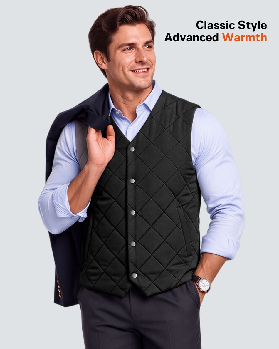 Men's Slim Fit Business 4-Zone Graphene Heated Vest