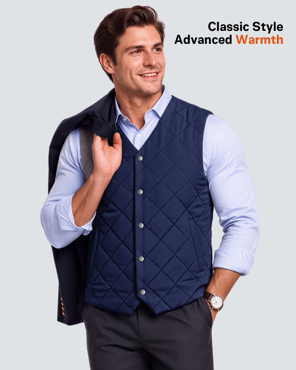 Men's Slim Fit Business 4-Zone Graphene Heated Vest