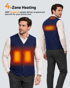 Men's Slim Fit Business 4-Zone Graphene Heated Vest