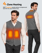 Men's Slim Fit Business 4-Zone Graphene Heated Vest