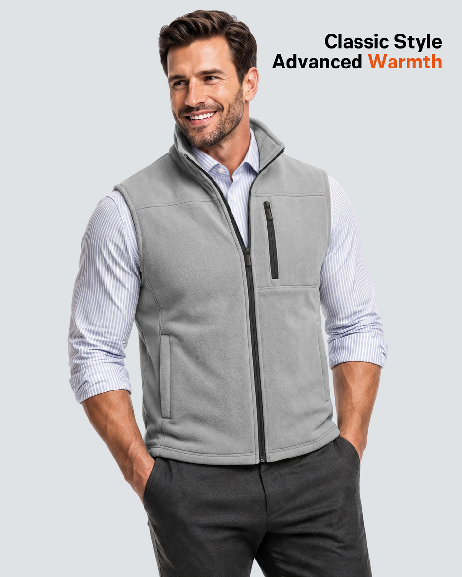 Men's Lightweight Zip-Up 4-Zone Graphene Heated Vest