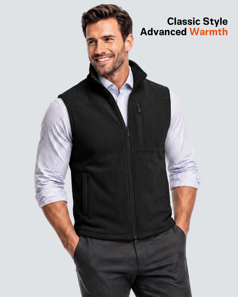 Men's Lightweight Zip-Up 4-Zone Graphene Heated Vest