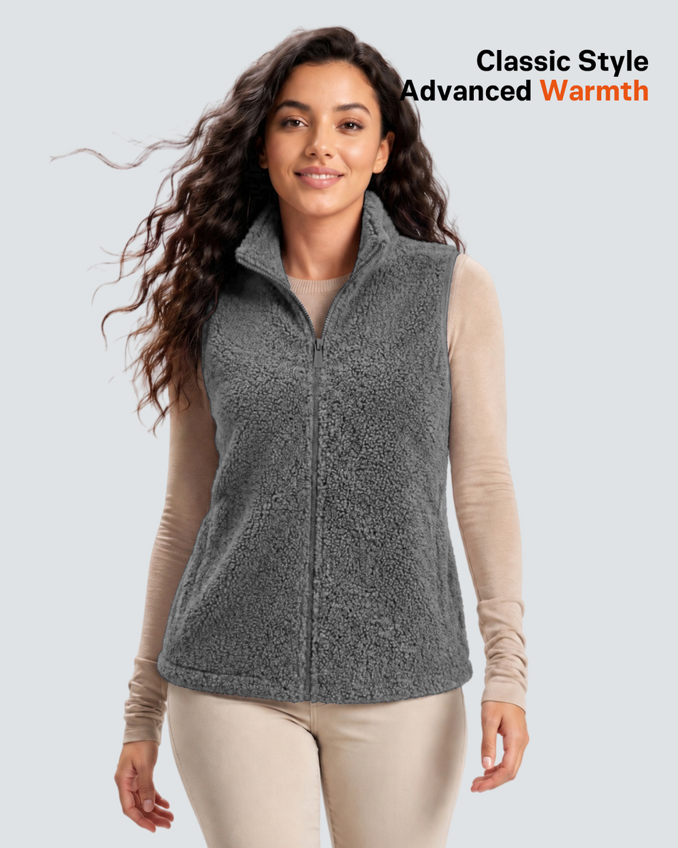 Women's Sherpa Fleece 4-Zone Graphene Heated Vest