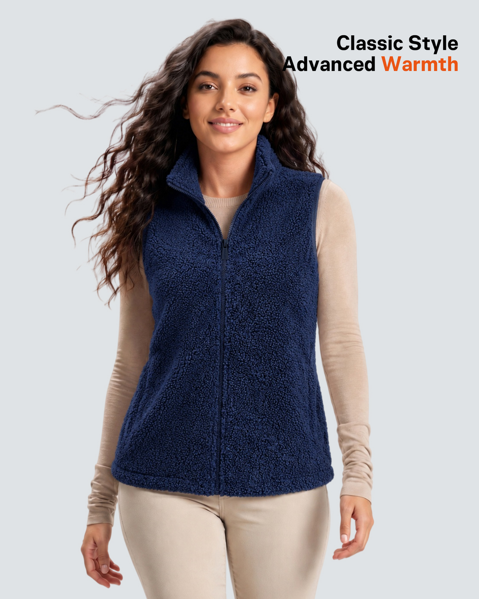 Women's Sherpa Fleece 4-Zone Graphene Heated Vest