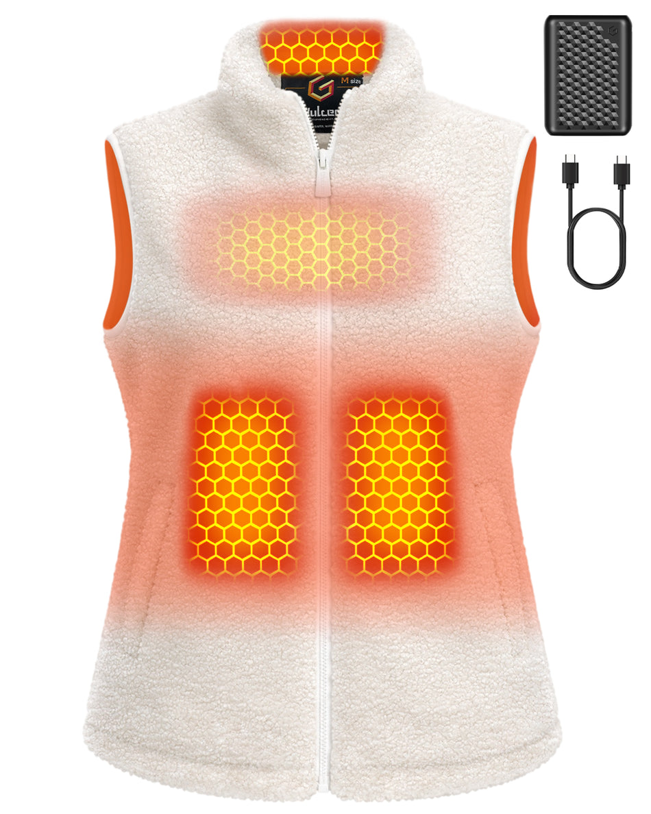 Women's Sherpa Fleece 4-Zone Graphene Heated Vest
