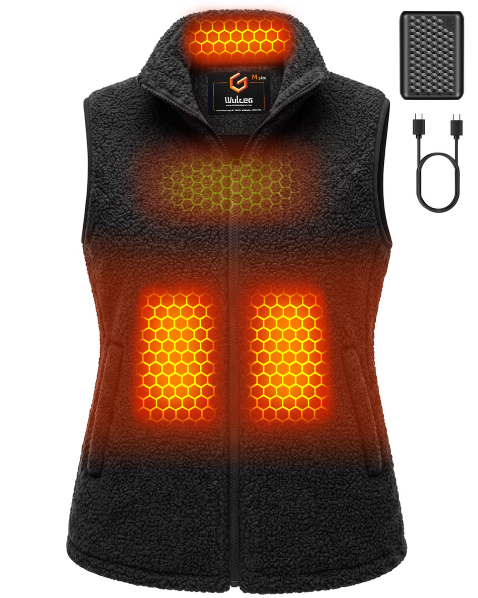 Women's Sherpa Fleece 4-Zone Graphene Heated Vest