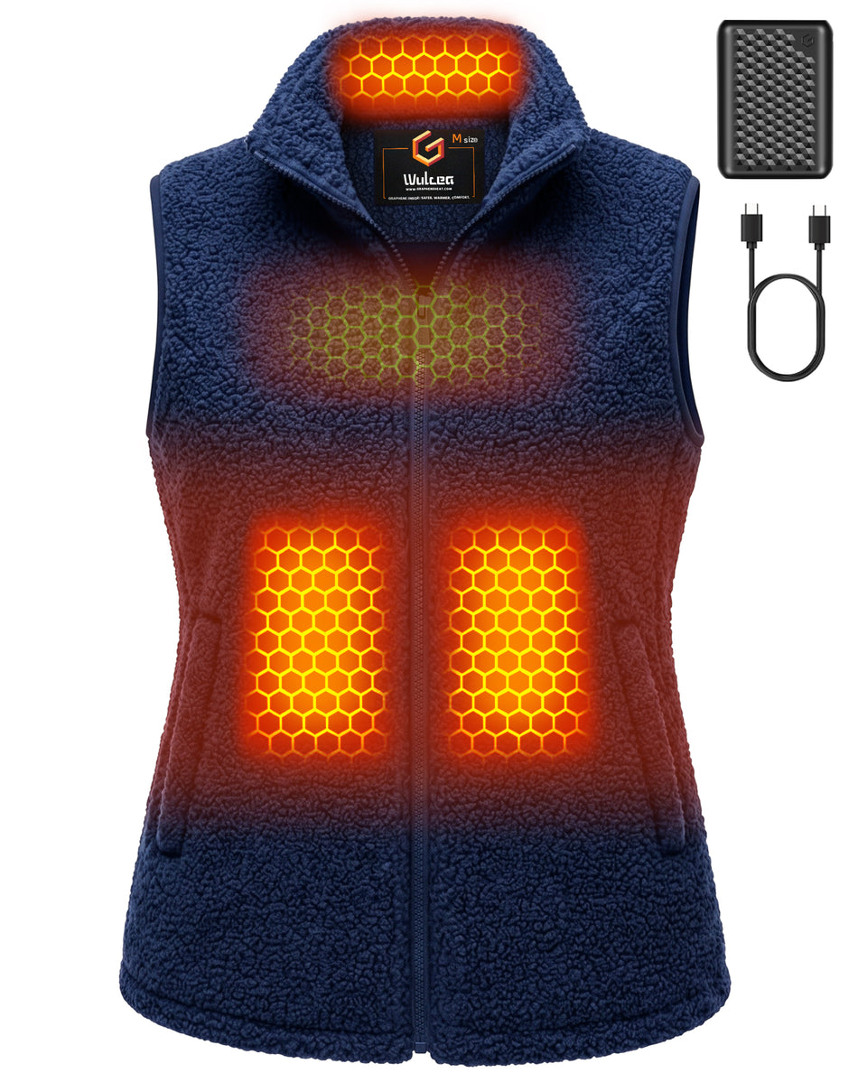 Women's Sherpa Fleece 4-Zone Graphene Heated Vest