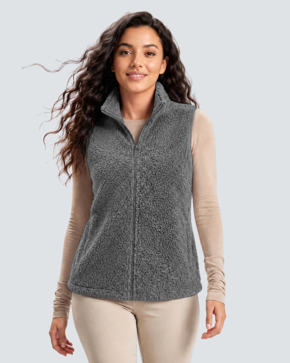 Women's Sherpa Fleece 4-Zone Graphene Heated Vest