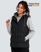 Women's Waterproof Hooded 4-Zone Graphene Heated Vest