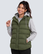 Women's Waterproof Hooded 4-Zone Graphene Heated Vest