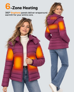 Women's Lightweight Puffer 6-Zone Graphene Heated Jacket