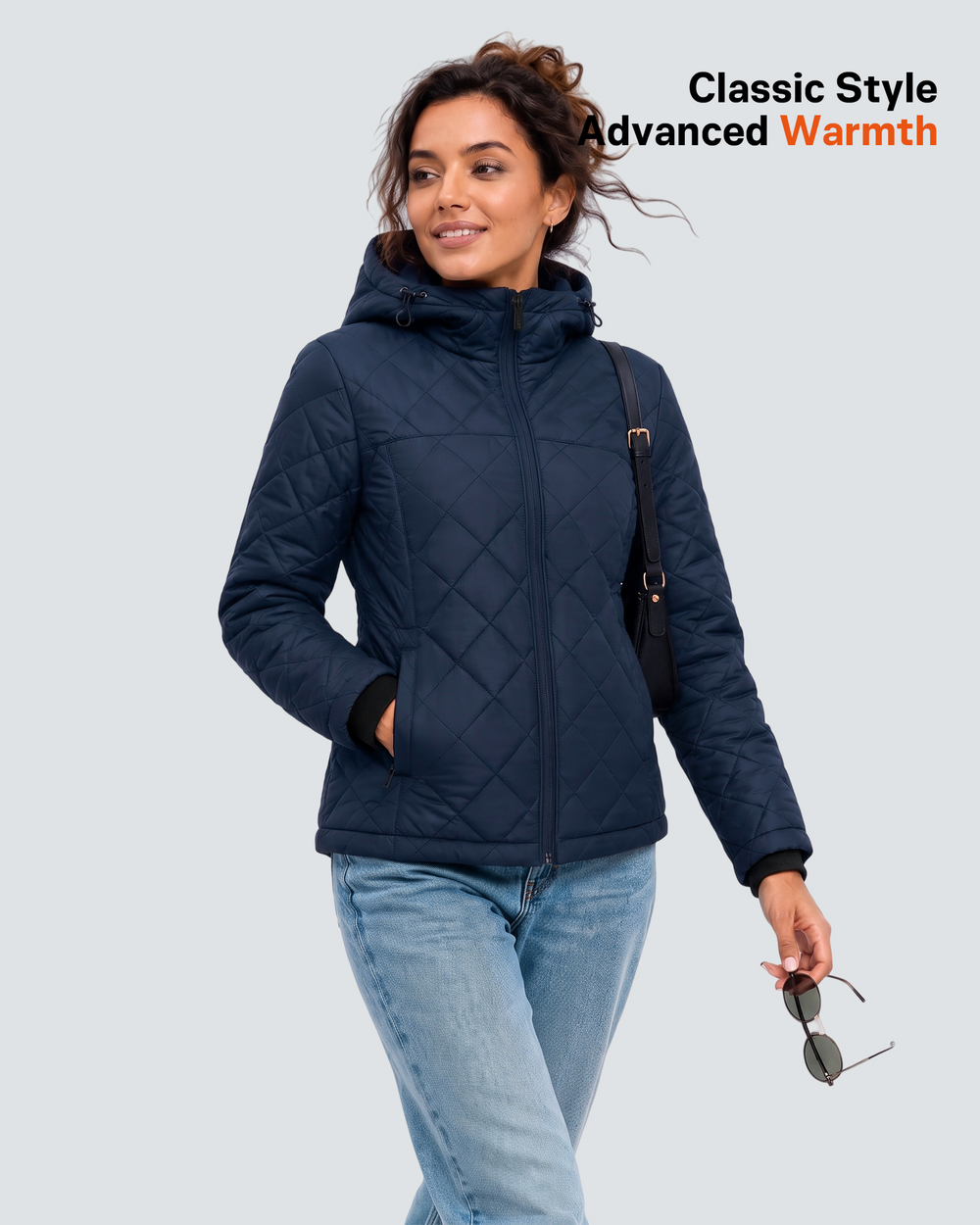 Women's Lightweight Diamond Quilted 6-Zone Graphene Heated Jacket