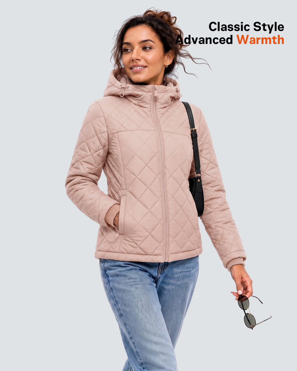 Women's Lightweight Diamond Quilted 6-Zone Graphene Heated Jacket