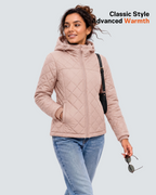 Women's Lightweight Diamond Quilted 6-Zone Graphene Heated Jacket