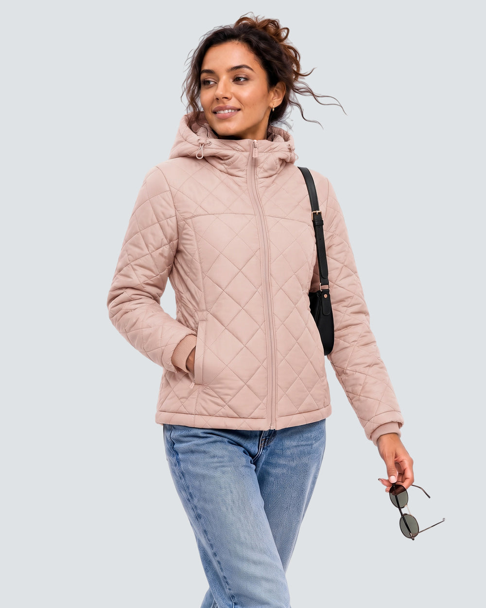 Women's Lightweight Diamond Quilted 6-Zone Graphene Heated Jacket