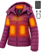 Women's Lightweight Puffer 6-Zone Graphene Heated Jacket