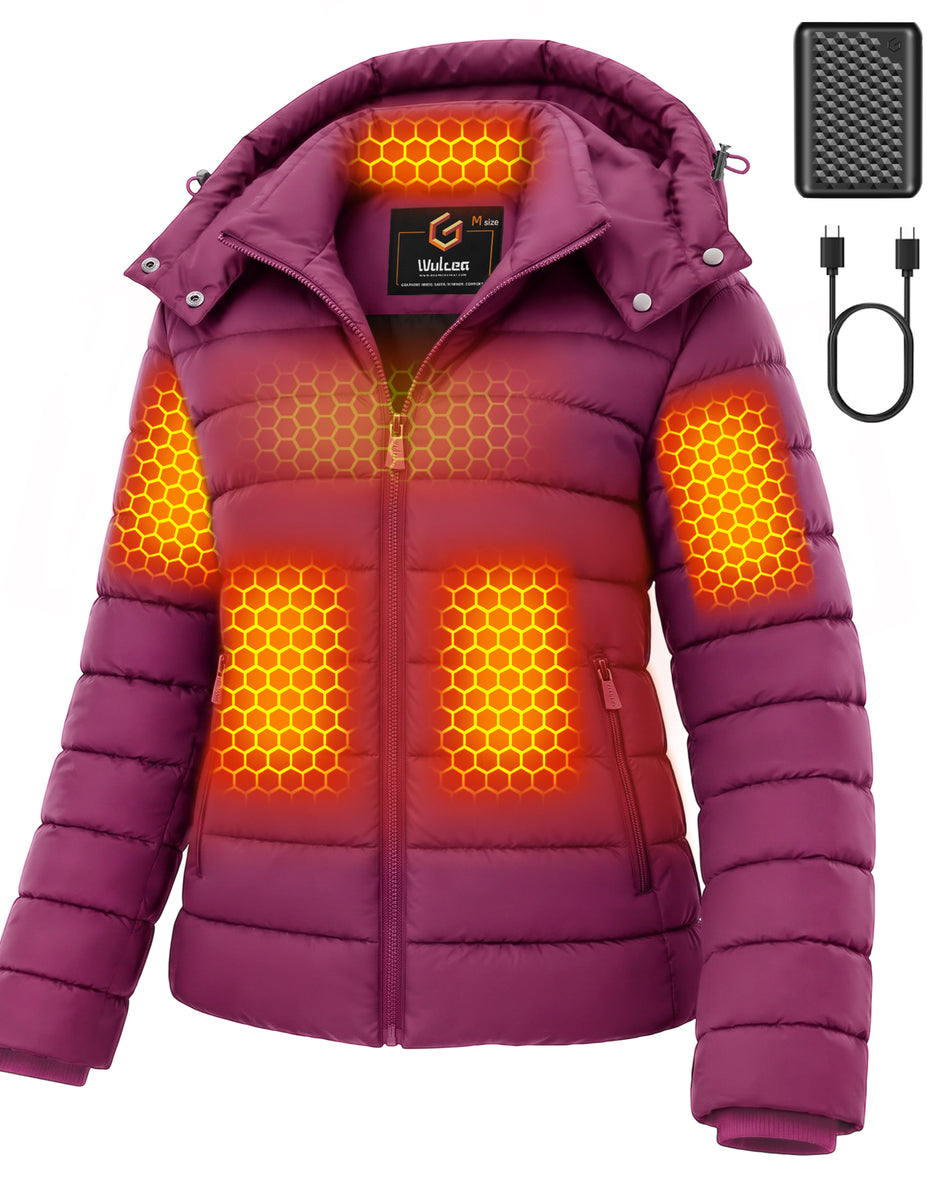 Women's Lightweight Puffer 6-Zone Graphene Heated Jacket