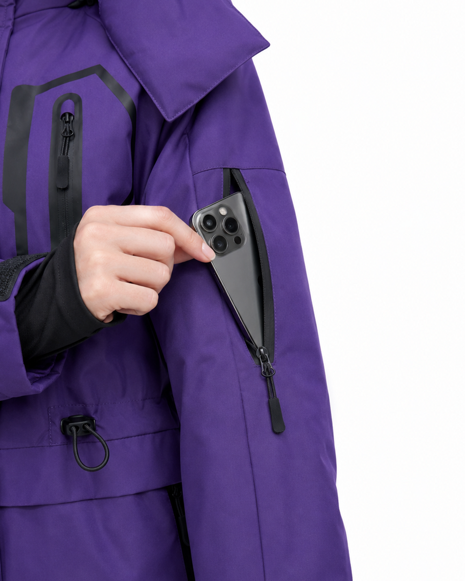 Women's Drawstring Hardshell 6-Zone Graphene Heated Jacket