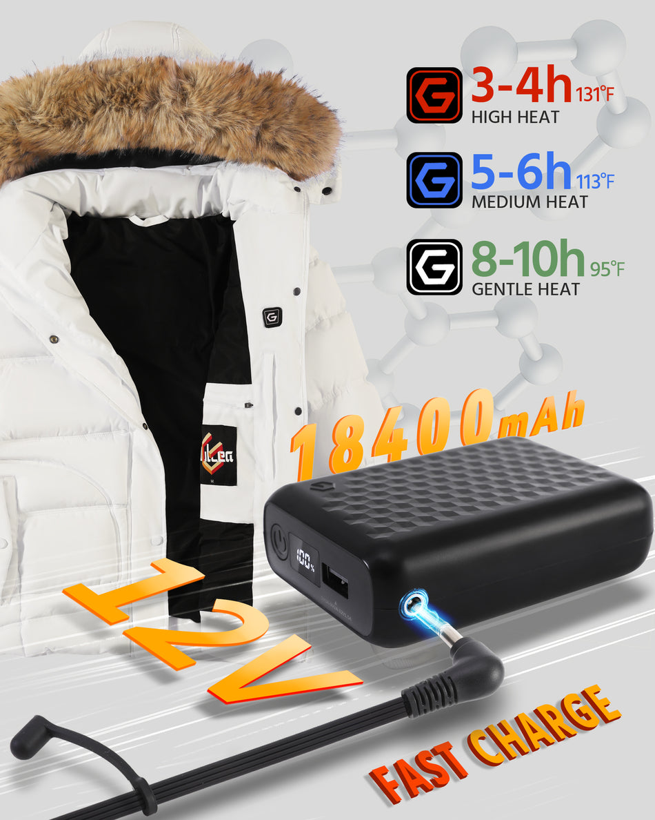 Women's Short Puffer 6-Zone Graphene Heated Jacket
