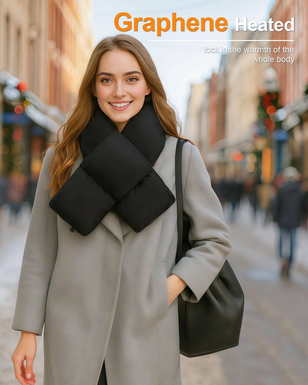 Women's Thick Puffer 1-Zone Graphene Heated Scarf