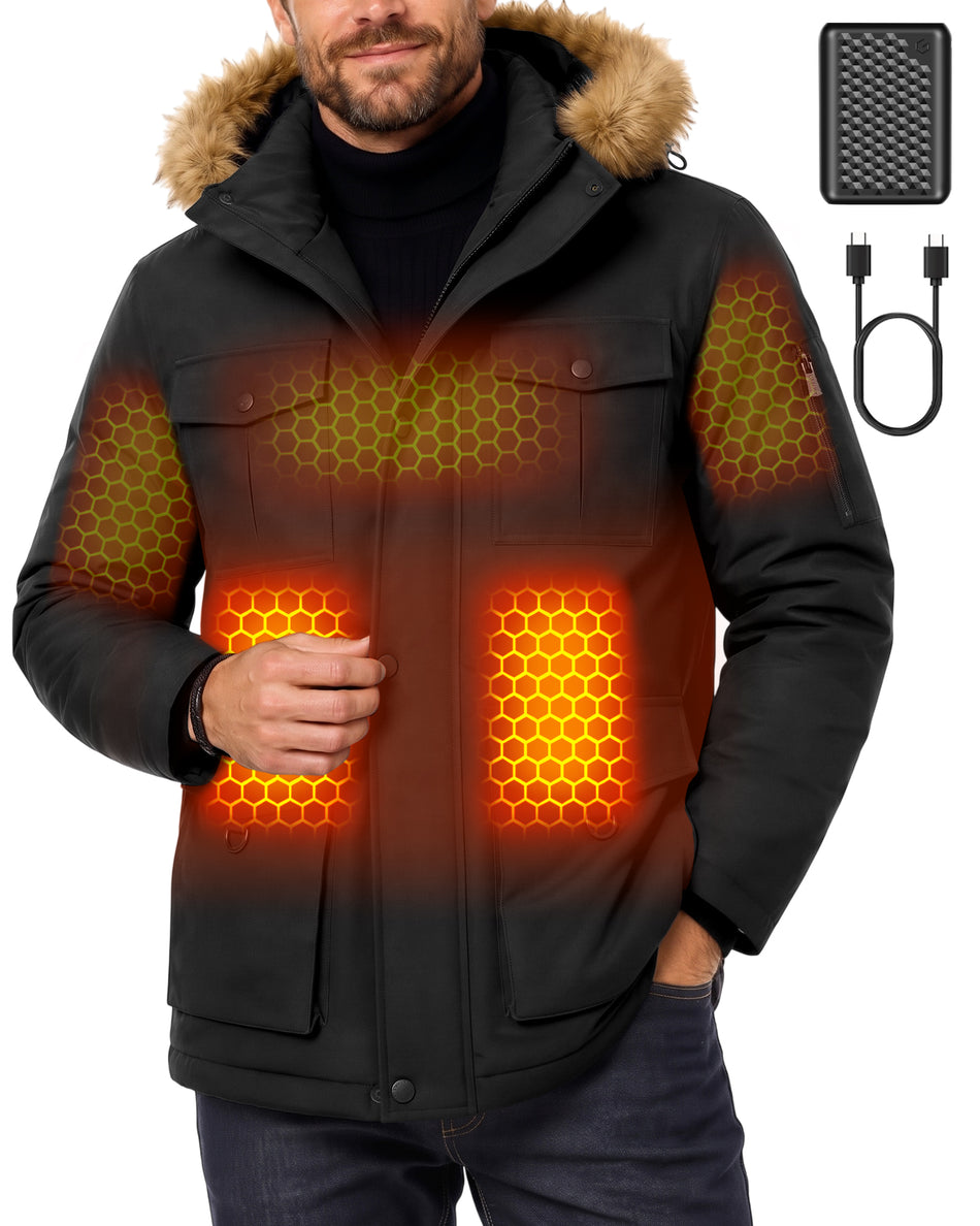 Men's Cargo Parka 6-Zone Graphene Heated Jacket